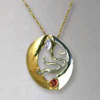one of a kind gold pendant