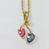 two-color gemstone necklace